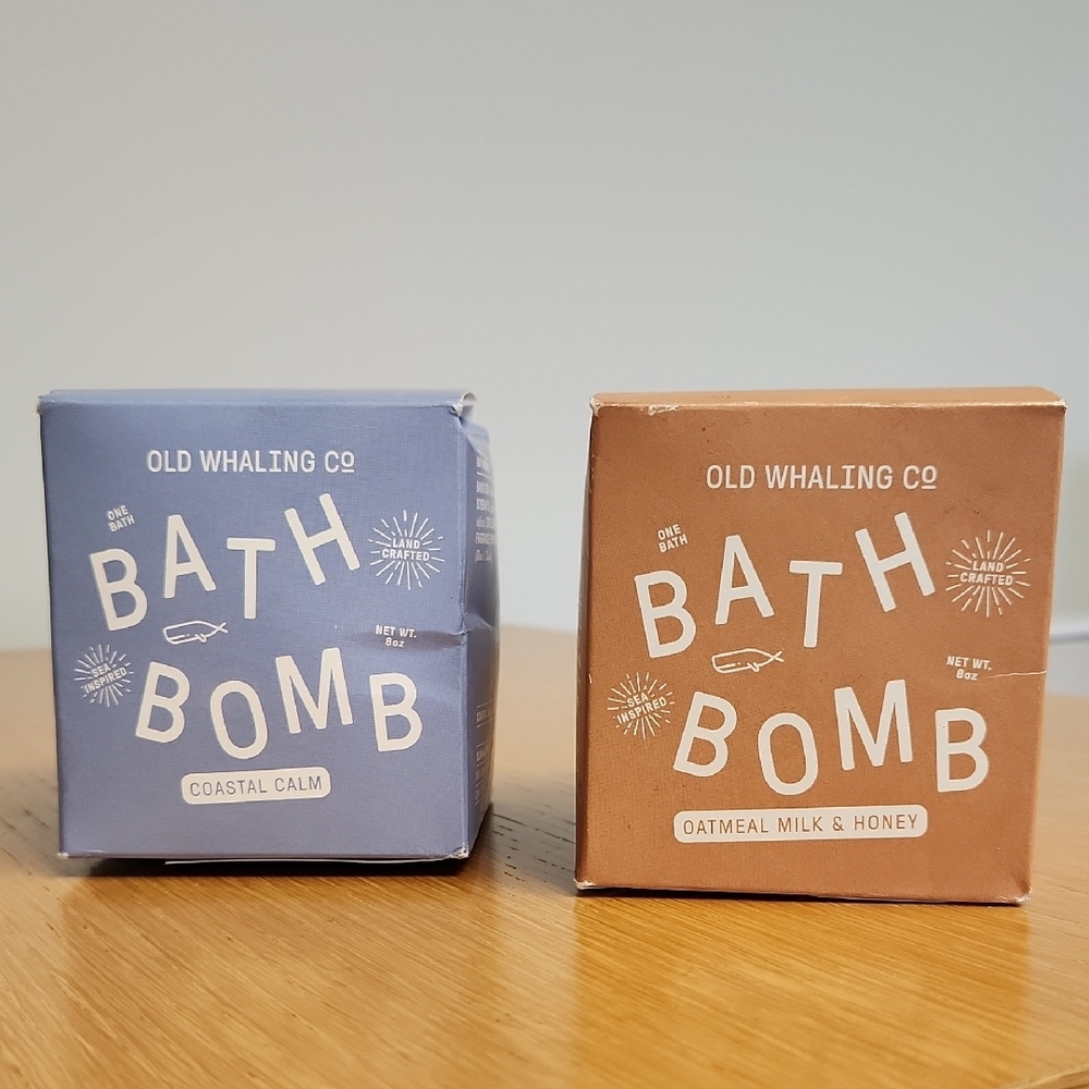 Old Whaling Co Bath Bomb Set - Coastal Calm & Oatmeal Milk & Honey